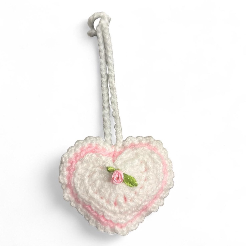 Handcrafted Heart-Shaped Crochet Ornament